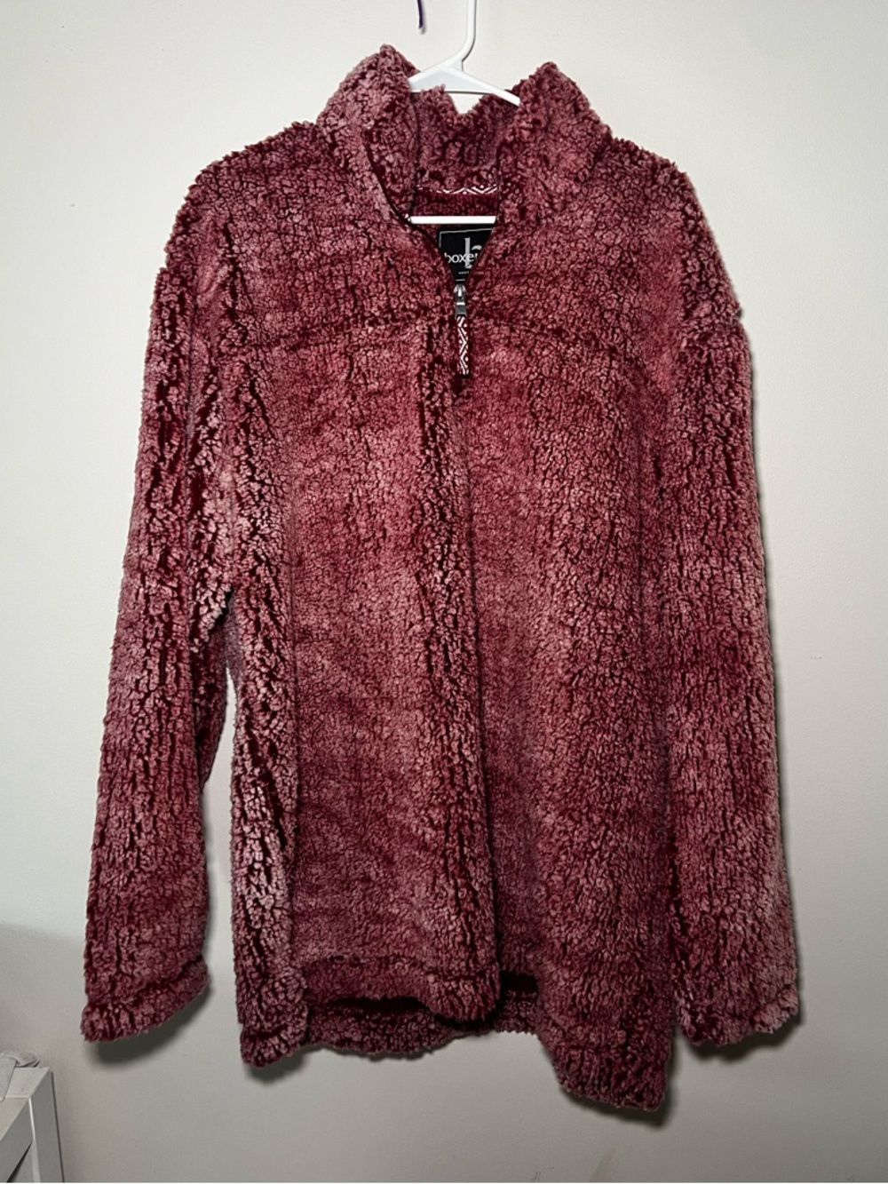 boxercraft Plush Sherpa Zip Jacket - Wine